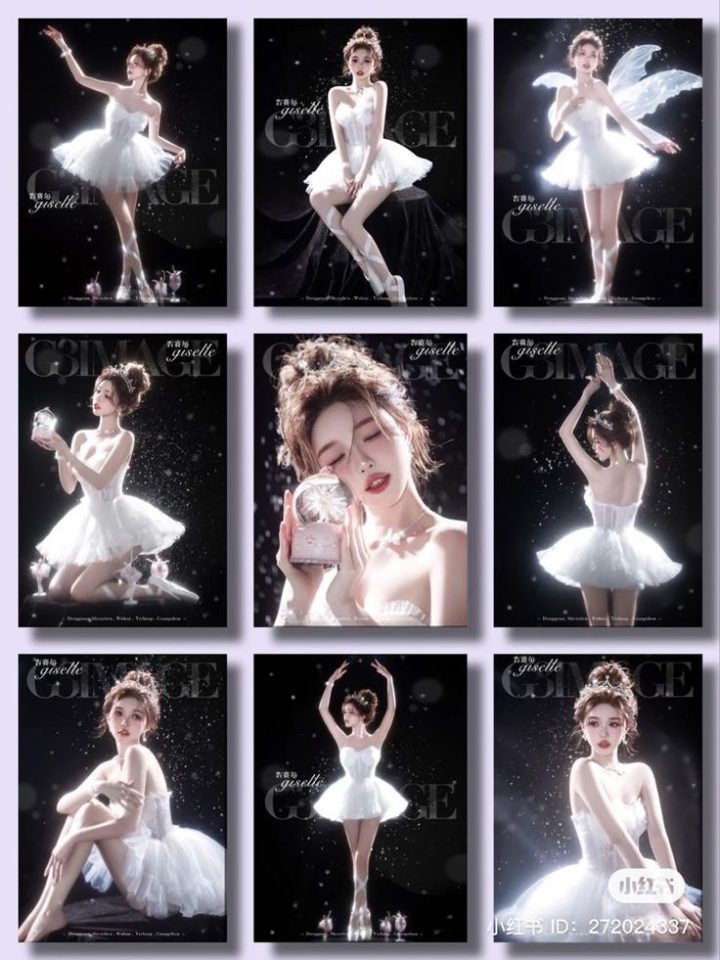008 – Váy múa ballet trắng trong khung hình điện ảnh