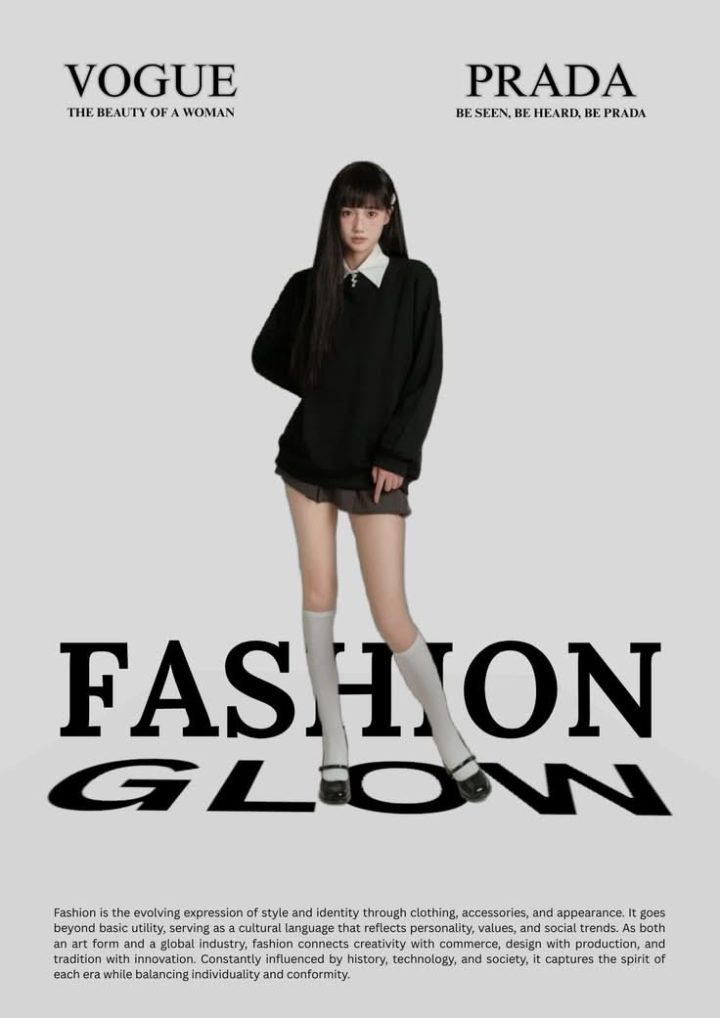 033 – Bìa Vogue Prada phong cách blazer đen